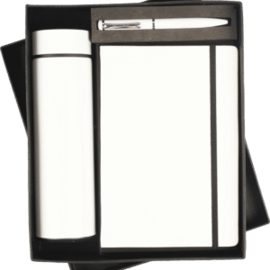White Elegance 3-in-1 Gift Set – Bottle, Diary & Pen Combo