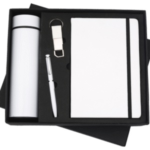 Elegant White Corporate Gift Set – 4-in-1 Executive Combo