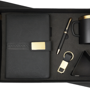 Luxury Black & Gold Corporate Gift Set – 6-in-1 Premium Essentials