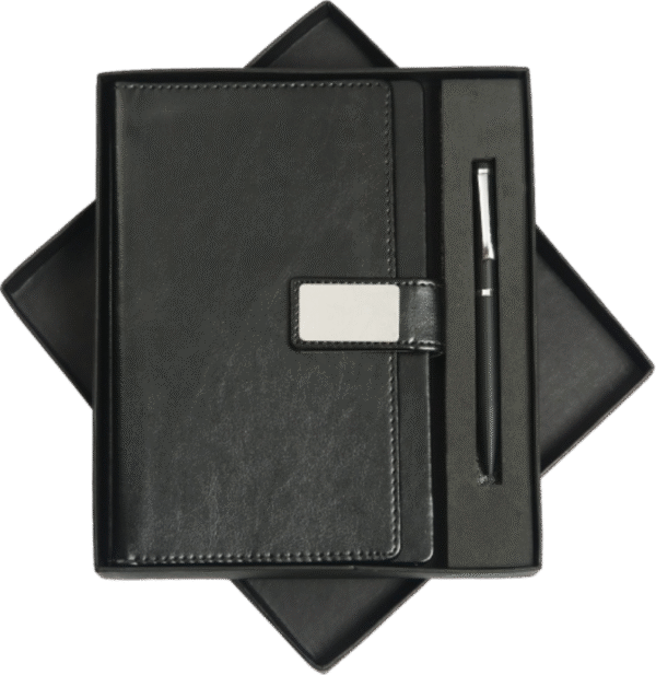 Elegant Leatherette Diary & Pen Gift Set