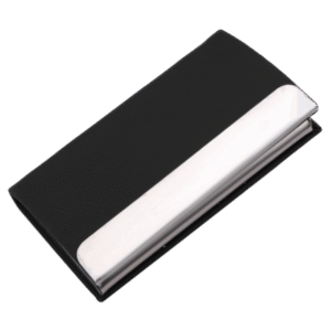 Premium Metal & PU Leather Business Card Holder – Sleek Pocket Organizer