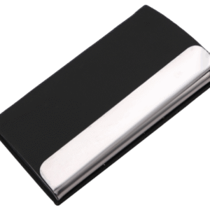Premium Metal & PU Leather Business Card Holder – Sleek Pocket Organizer