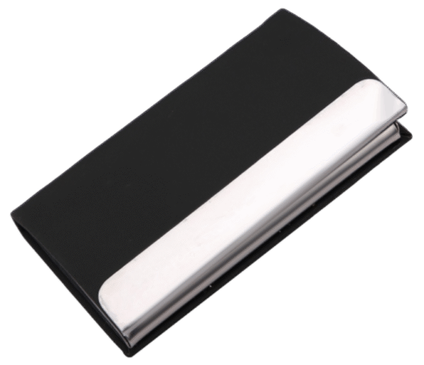 Premium Metal & PU Leather Business Card Holder – Sleek Pocket Organizer