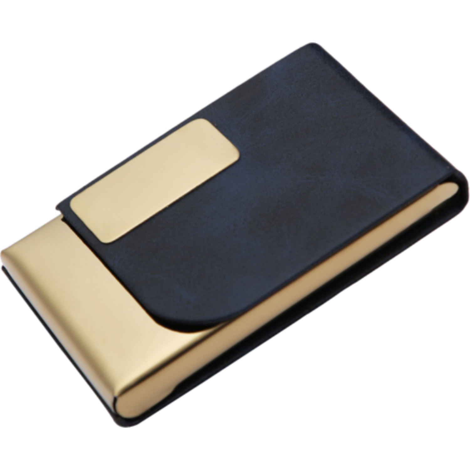 Luxury Gold-Accent Leather Card Holder