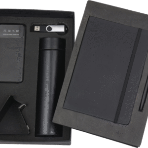 Premium – 6-in-1 Black Corporate Gift Set with Power Bank