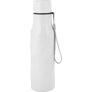 Matte Black Stainless Steel Water Bottle with Strap