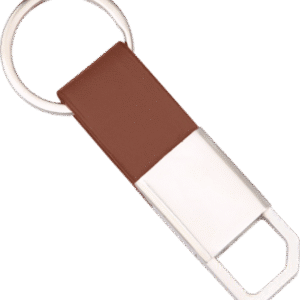 Classic Metal & Leather Keychain – Premium Corporate Keepsake