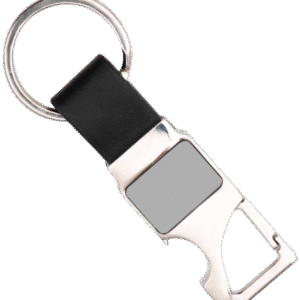 Leather & Metal Keychain
