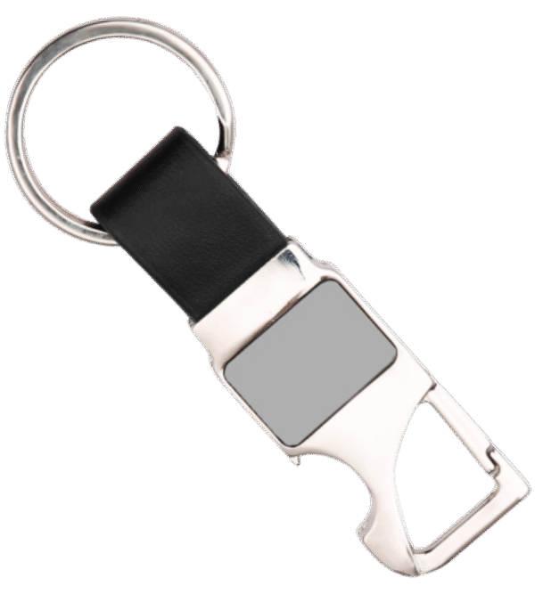 Leather & Metal Keychain