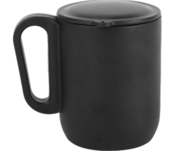 Premium Travel Mug with Black Handle & Lid - Image 3