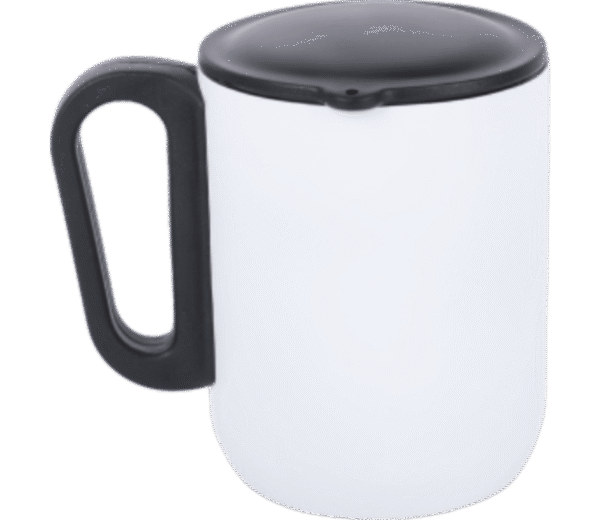 Premium Travel Mug with Black Handle & Lid - Image 4