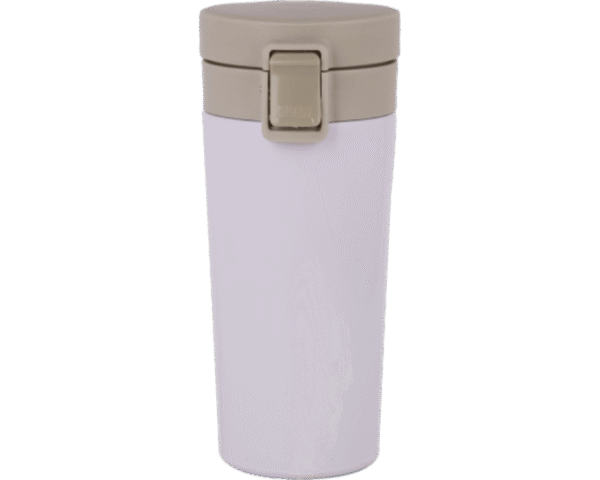 Red Stainless Steel Travel Flask with Black Flip-Lock Lid - Image 3