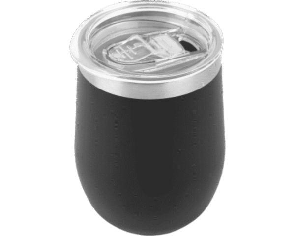 Matte Black Stainless Steel Insulated Tumbler with Transparent Lid