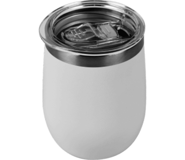 Matte Black Stainless Steel Insulated Tumbler with Transparent Lid - Image 3