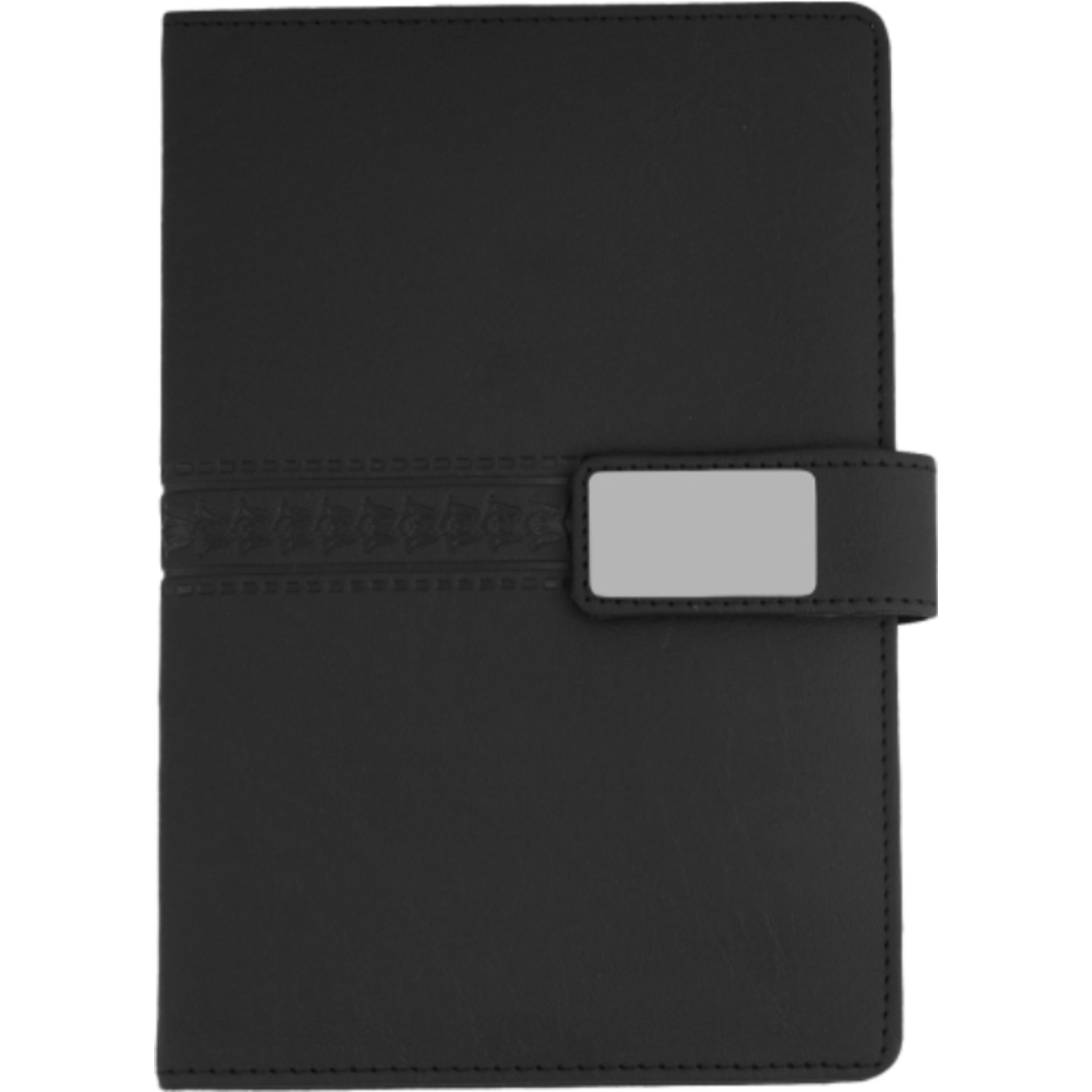 Classic PU Leather Diary with Embossed Band & Metal Clasp