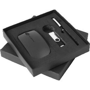 Executive Tech Gift Set with Wireless Mouse, USB Drive, and Pen