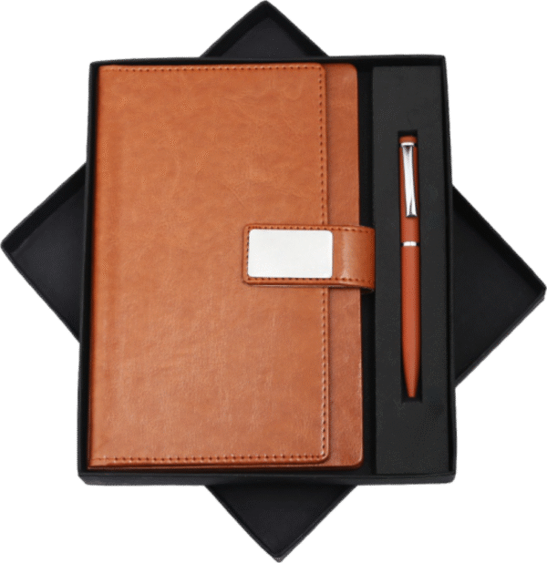 Elegant Leatherette Diary & Pen Gift Set - Image 3