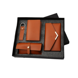 Executive Brown Leather Gift Set – 4-in-1 Combo