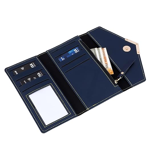 Personalized Leather Wallet for Women with Name Plate - Image 4