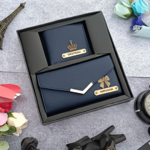 Personalized Premium Wallet & Clutch Gift Set for Couples