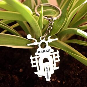 Personalized Bike Keychain with Name & Number