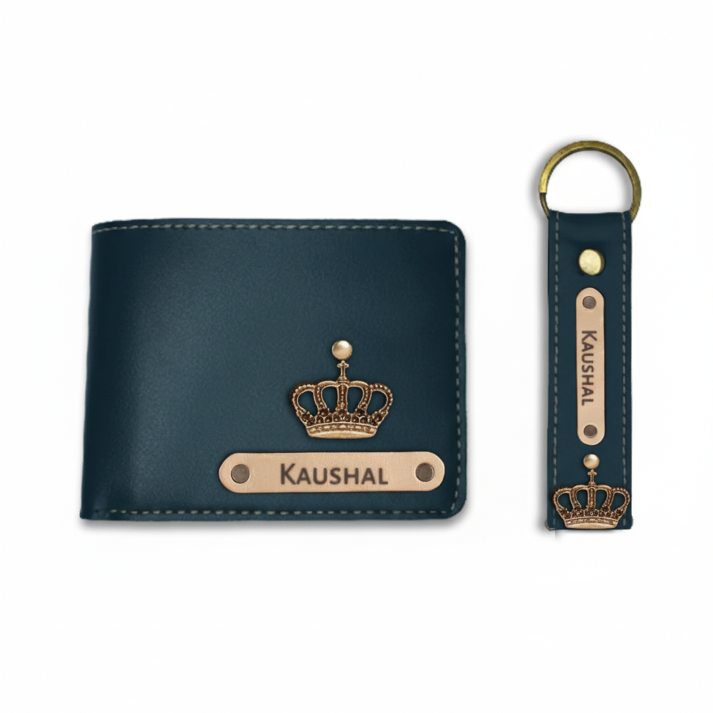Personalised Men’s Wallet & Keychain Combo