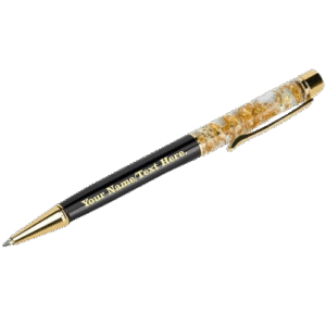 Personalised Gold, Silver & Black Metal Pen